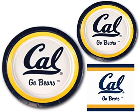 Празнични аксесоари California Golden Мечките - В комплекта са включени Хартиени чинии и Салфетки за 10 човека