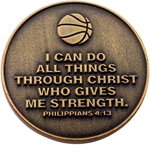 Християнската Спортна монета за Младите спортисти, за момичета и момчета, Подарък Баскетболистам или Баскетболния отбор,