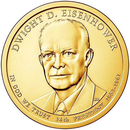 2015 Позиция P A BU Избор на председателите на долара Дуайт D. Айзенхауер В монетния двор на САЩ, Без да се прибягва