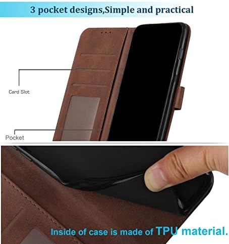 Чанта-портфейл JanCalm S22 2022 за Samsung Galaxy S22 Case, [Каишка за китката][Отделения за карти] [Стойка] Калъфи за