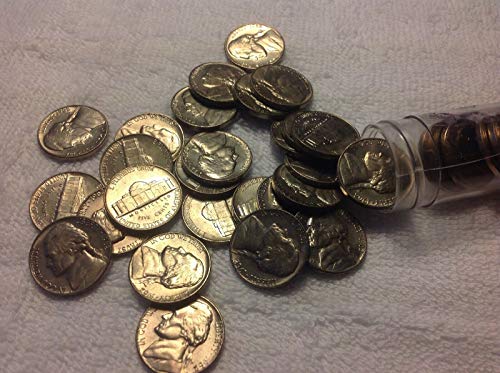 1962 P Пълно преобръщане (40 монети) Jefferson Nickels - Скъпоценен камък БУ - Оригинал - Диамант, Без лечение - Мента държавата на Монетния двор на САЩ