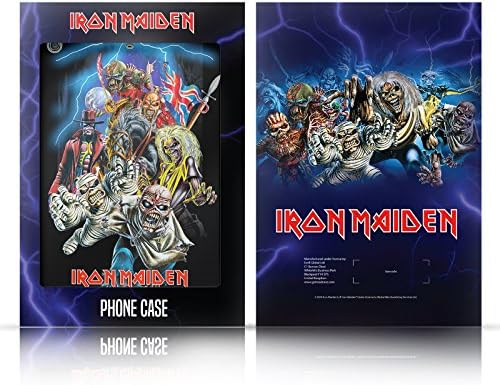 Дизайн на седалките за главата Официално Лицензиран Iron Maiden NOTB Обложки на албуми Кожена Книга Чанта-портфейл Калъф