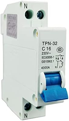 Автоматичен прекъсвач GRUNI TPN 1P + N Mini Автоматичен прекъсвач MCB 10А, 16A, 20A, 25A, 32A (Типоразмер: TPN 20A)