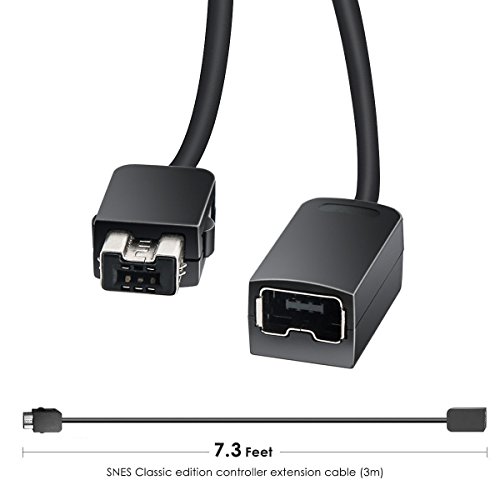 Удлинительный кабел кабел 2 елемента 10 метра за Nintendo SNES & NES Mini Classic Controller, също така е съвместим с