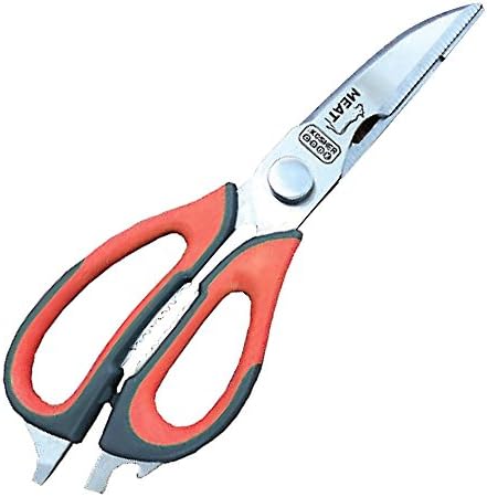 Кухненски ножици за месо Червен цвят – Заредете Ножици с Сверхострыми остриета и Удобни Гумени дръжки - Кухненски инструменти и с цветна маркировка от The Kosher Cook