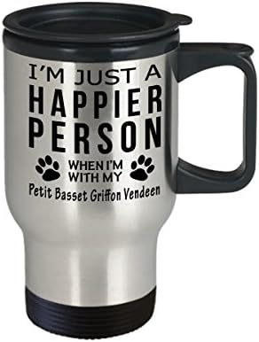 Кафеена Чаша За Любителите на кучета В Пътуване - Щастлив Човек С Вандейским басет гриффоном - Подаръци За спасението