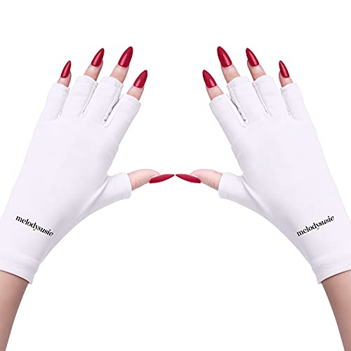 MelodySusie UV Ръкавици за Гелевой лампи за нокти, Професионални Ръкавици със защита от uv UPF50+ за Маникюр, Нийл арт,
