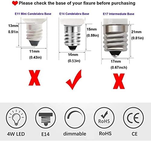 Led основна лампа VUITUY E14, Еквивалент на лампи с нажежаема жичка с мощност 40 W, ac 110-130 В европейската Замяна
