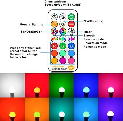 Led лампа ILC мощност 85 W, електрически Крушки, които променят Цвета, с дистанционно управление RGB, 6 Режима на Синхронизация, Регулируема Основа с дърворезба E26 (2 опаков