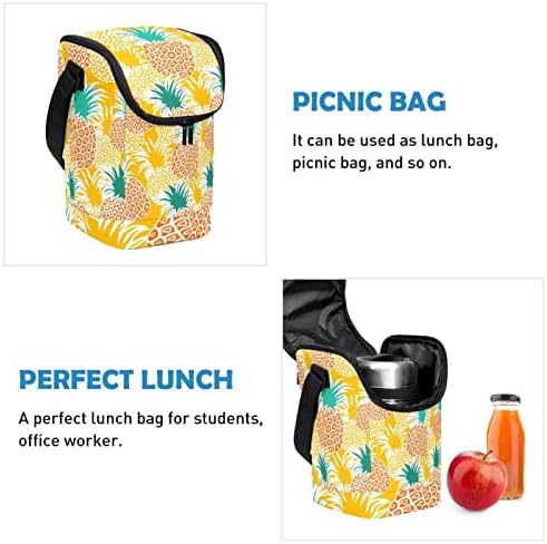 Дамски Чанта за обяд GUEROTKR, Кутия за Обяд за мъже, Дамски Кутия за Обяд, цветен модел с плодове ананас