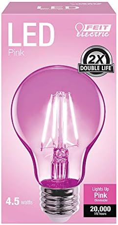 Feit Electric - A19/TPK/Led Светодиодна лампа с мощност 25 W, еквивалентна Розова нажежаема Жичка с регулируема яркост
