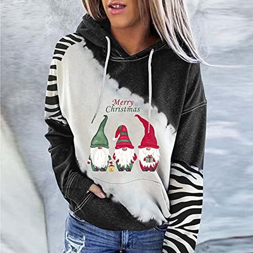 Коледни блузи за Жени, Hoody за тийнейджъри с Джоб на съвсем малък във формата на Дядо коледа-на Снежен човек, Коледни