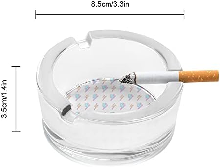 Светкавица Цигари Пушачите Стъклени Пепелници Пепелник За Домашния Офис Плот Украса На Масата