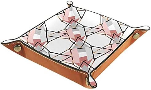 HAlidey Geometry Pink Сгъваем тава за кубчета - Държач за кубчета от изкуствена кожа, Екшън тави, подходящи за метални