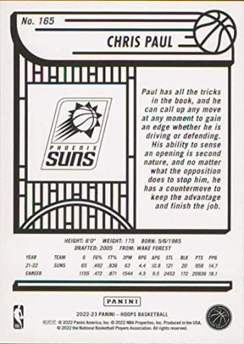 2022-23 Панини NBA Hoops #165 Крис Пол Ню Йорк-Баскетболно търговска картичка MT Финикс Сънс НБА