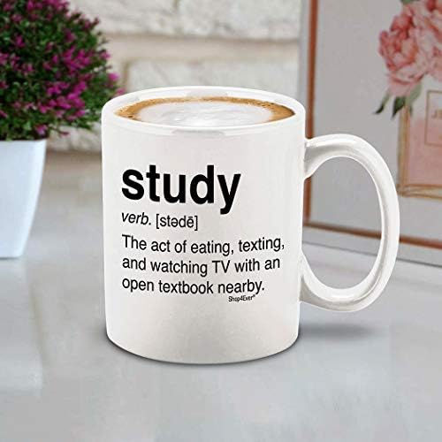 shop4ever Study Definition Керамични Кафеена Чаша Чаена Чаша За Завършил Колеж