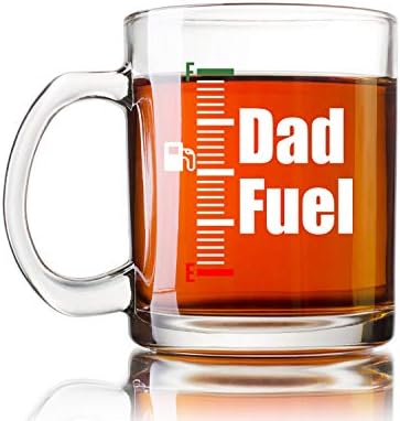Чаша за папиного на гориво - Стъклена Кафеена чаша на 13 грама на Ден на бащата, най-Добрата идея за татко за Коледа, рожден Ден, Пенсиониране за Него от Son Wife Daugther - От AW