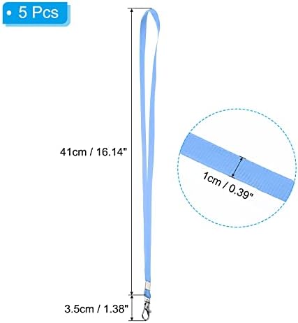 PATIKIL 16 Шийни въжета, 5 Опаковки с Плоски каишка Ширина 0,4 с Превръщането на една кука-скоба за регистрирани бейджей,