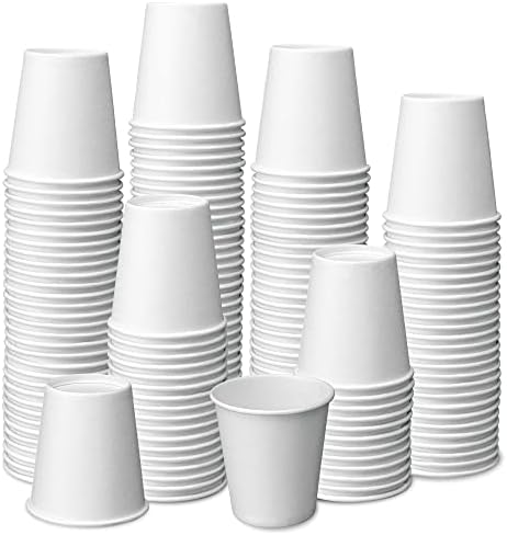 Картонени Чаши Prestee 500 Pack 3 Грама - Чаши за Еднократна употреба | Чаши за еспресо | За баня 3 Грама Хартия, Чаши