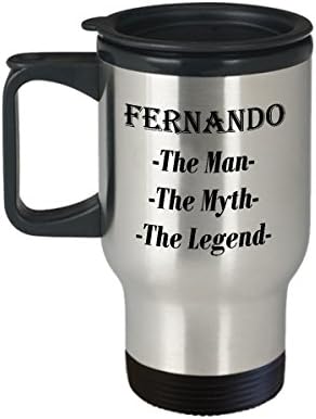 Фернандо - Човек, Мит, Легенда, Невероятна Кафеена Чаша за Подарък - Пътна Чаша на 14 грама