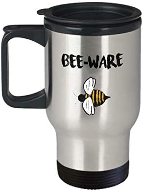 Забавен Пчелар, 14 грама, Изолирано Чаша За Пътуване - BEE-WARE - Уникален Подарък под формата На Чаши Със Сарказъм За