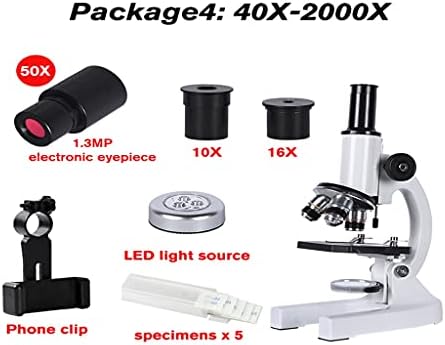 XXXDXDP 640X 1280X 2000X Биологичен микроскоп Монокуляр За обучение на студенти Led Лампа Притежателя на Телефона Електронен окуляр (Цвят: OneColor, Размер: Package4)