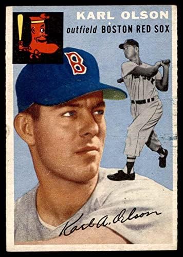 1954 Топпс # 186 Карл Олсън Бостън Ред Сокс (Бейзболна картичка) VG/БИВШ Ред Сокс