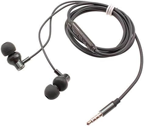 Слушалки с кабел, Hi-Fi Sound Слушалки с микрофон за разговори със свободни ръце, метални ушите, съвместими с LG Prime