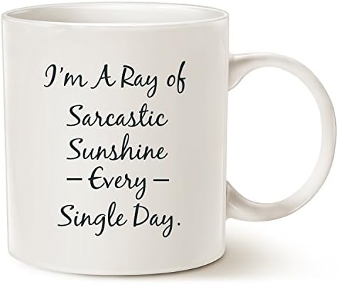 Кафеена Чаша MAUAG Смешни Personalize, Саркастичен Лъч на Слънцето, най-Добрата Чаша за любителите на сарказъм, Керамична