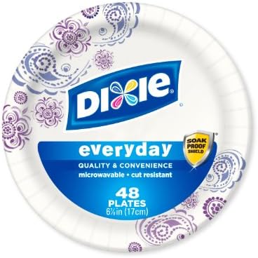 Хартиени чинии Dixie Heavy Duty, 6,875 инча, 48 броя (опаковка от 3 броя)