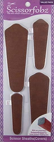 Ножици от SCISSORFOBZ улови за ножици -Ценна опаковка-4 размера - Дизайнерски калъфи за ножици, ленти за бродерия, Капитониране