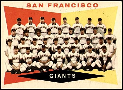 1960 Topps 151 списък отбор Джайънтс San Francisco Giants (Бейзболна картичка) EX /MT Джайънтс