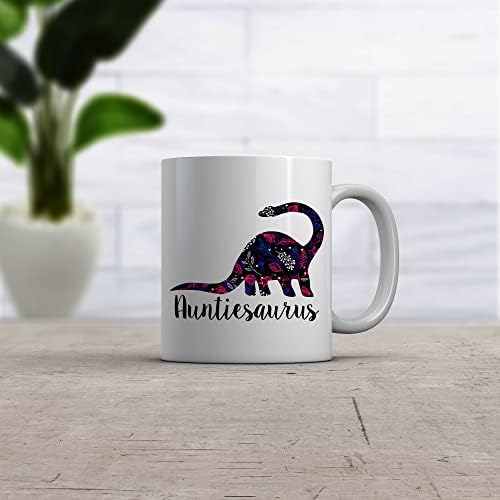 Тениски с образа на Лудо Куче, Чаша с Цветен Модел, Скъпа Чашата за Кафе с Динозавром, Леля Динозавър - 11 грама