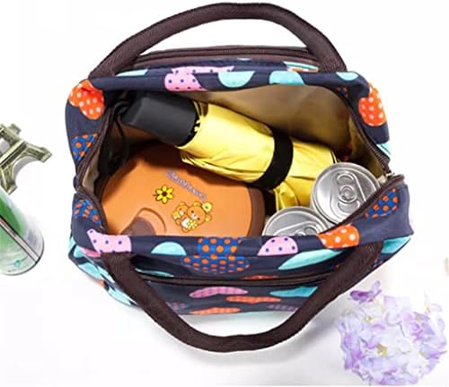 CCBUY Чанта за пикник и Обяд, Преносими Оксфордские Холщовые чанти-тоут, Чанти за съхранение на продукти за Жени, кутия за обяд с принтом (Цвят: A, Размер: един размер)