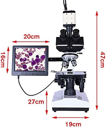 N/A Професионална Лаборатория за Биологичен тринокулярный Микроскоп с Увеличение 2500X + USB Електронна Цифрова CCD-камера