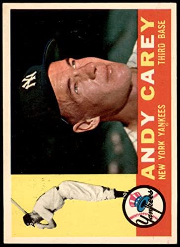1960 Topps 196 Анди Кери Ню Йорк Янкис (Бейзболна картичка) EX/ MT + Янкис