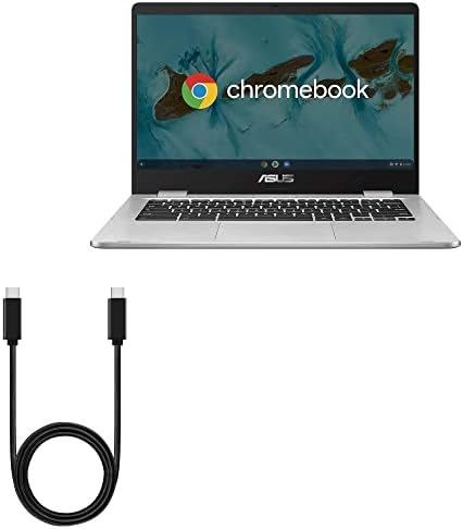 Кабел BoxWave, който е съвместим с ASUS Chromebook C424 - Кабел DirectSync PD (3 фута) - USB-C-USB-C (100 W), кабел за
