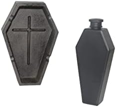 Пепелник във формата на гроба - Зловещ готически декор за дома - Черен Пепелник от тежък метал За плота в готически стил