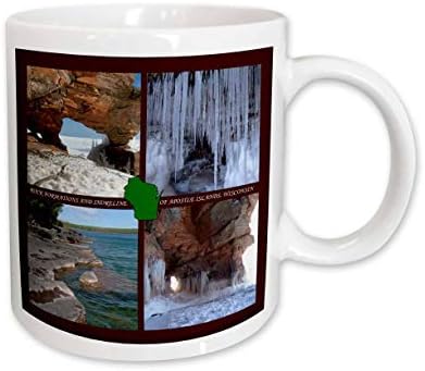 3розовые скални образувания и бреговата линия Апостольских острови с керамична чаша, 11 грама