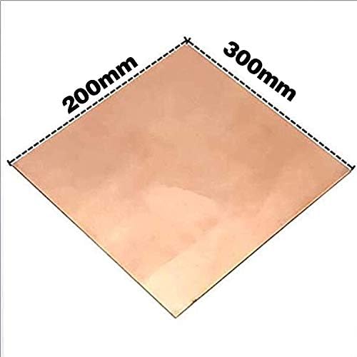 Плоча от фолио от меден лист LUCKNIGHT 200x300x0. 8 мм Вырезанная медни метална плоча (2 ЕЛЕМЕНТА) Латунная табела (Размер: