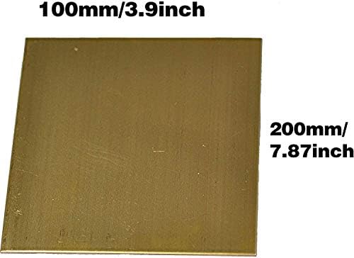 YIWANGO Метална Тонколистовая фолио Табела Мед метален лист Фолио Плоча 4 мм x 100 X 200 мм Вырезанная Медни метална плоча, Медни листа (Размер: 100x200x5 мм)