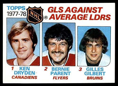 1978 Лидери Лига № 68 Topps Кен Драйден /Бърни Парент /Жил Гилбърт Канадиенс/Флайърс/Бруинс (Хокей карта) NM Канадиенс/Флайърс/Бруинс