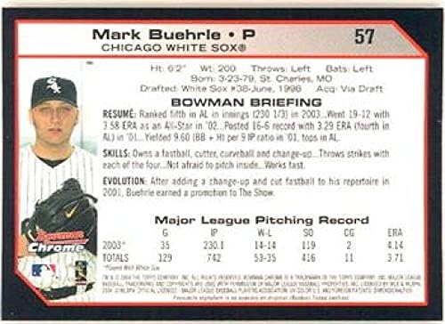2004 Бейзболна картичка Bowman Chrome 57 Марка Бюрле Чикаго Уайт Сокс МЕЙДЖЪР лийг бейзбол NM-MT