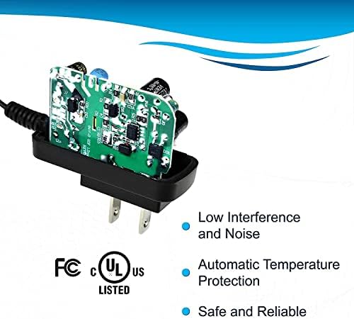 Адаптер за променлив ток HQRP, съвместим с кабел за захранване Sanyo Xacti VPC-GH1/ VPC-GH1EX/ VPC-GH1EX-B/VPC-GH1GX/VPC-GH1PX/ VPC-GH1TA, плюс адаптер с евроразъемом