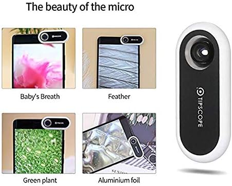 Микроскоп за мобилен телефон KINHOO, Преносима 20-400-Кратна Лека Външна Лупа за Android и iOS Samsung