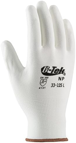 G-Tek NP 33-125 / M Безшевни Вязаная Найлонова Ръкавица с антиоксидантна полиуретанова боя с покритие, осигуряваща Плавен