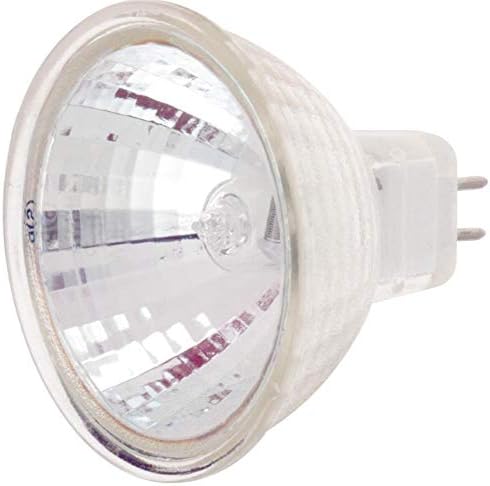 Лампа Satco S3103 GU 5.3 с бяла тапицерия, 1,75 инча, Сребриста