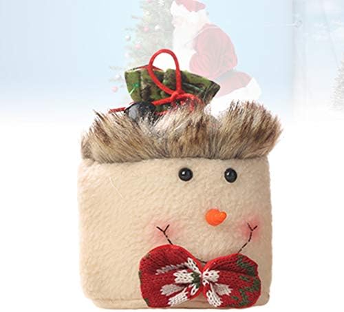 Amosfun Подарък Чанта на Дядо Коледа, Амбалажна Хартия, 3D Торбичка за Бонбони на съвсем малък с Камбана, Преносима Чанта