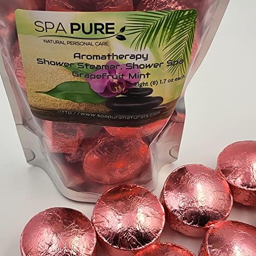 Бомбочки за душ с аромат на грейпфрут и мента: Произведени в САЩ от натурални етерични масла - Преобразите Вашия