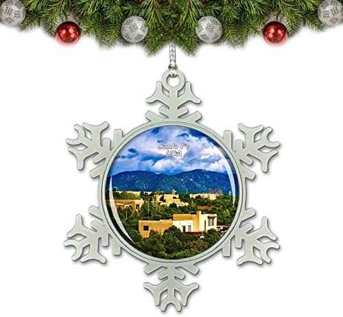 Умсуфа САЩ Америка Санта Фе, Ню Мексико Коледен Орнамент за Украса на Елхата Crystal Метален Сувенир Подарък